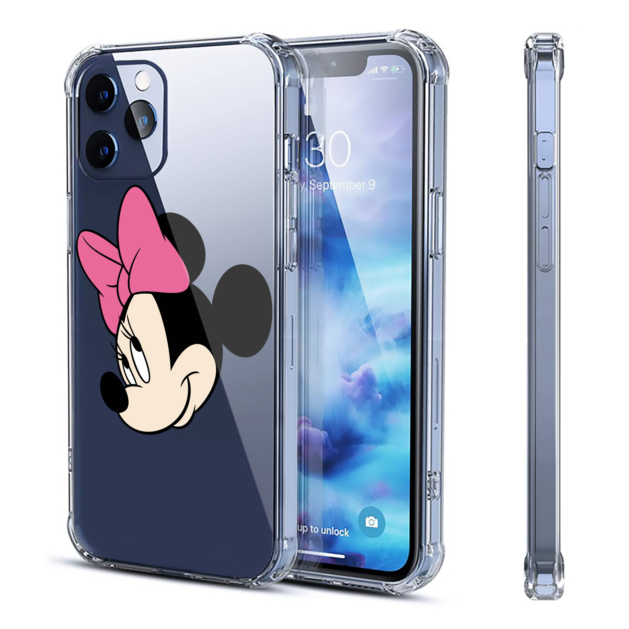 （画像用） ミッキーマウス Mickey Mouse 【iPhone 12シリーズ対応】透明スマホケース（クリアソフトケース）